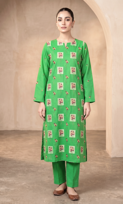 2 PIECE - EMBROIDERED LAWN SUIT SCV1-1810