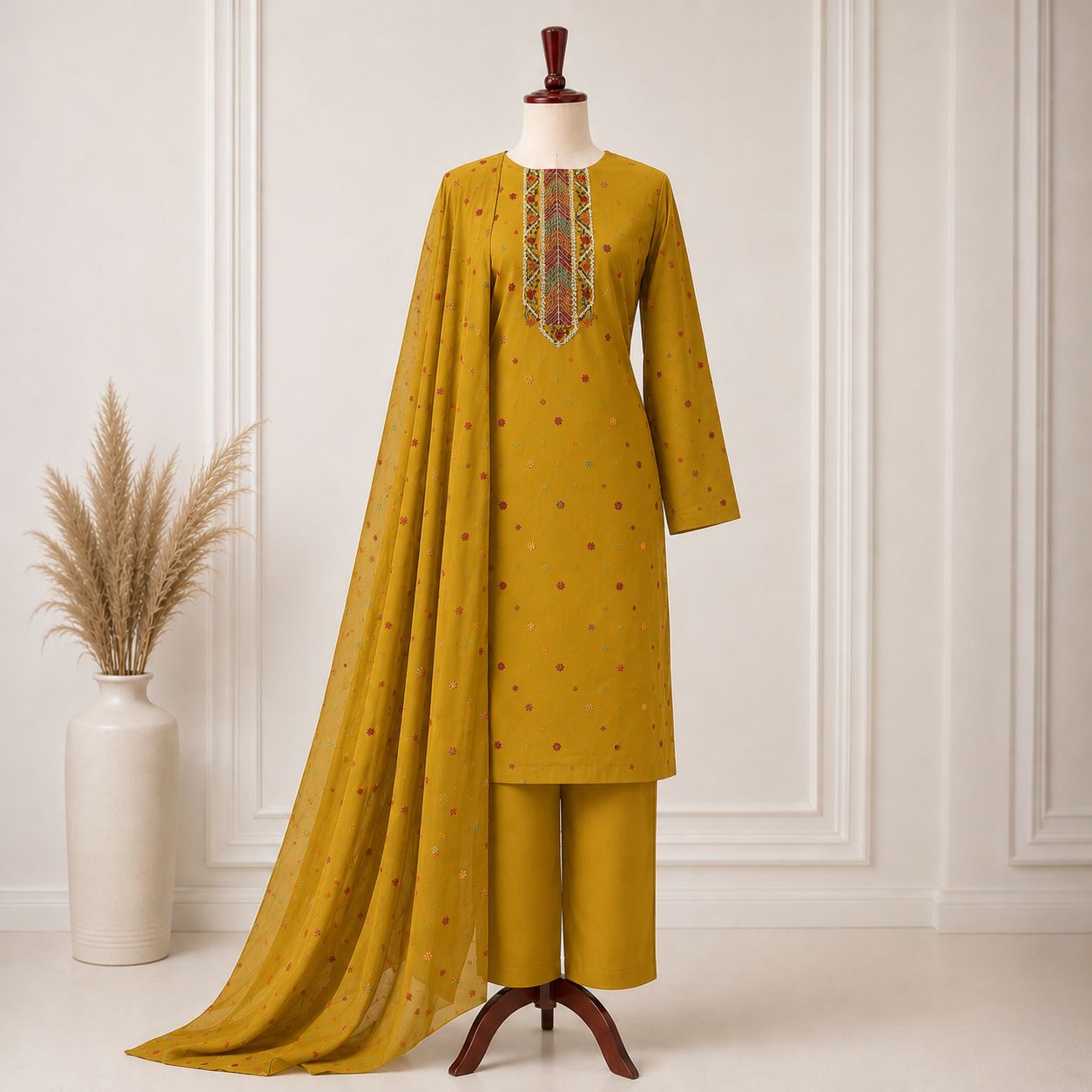 KARANDI EMBROIDERED 3-PIECE TZAJ-392