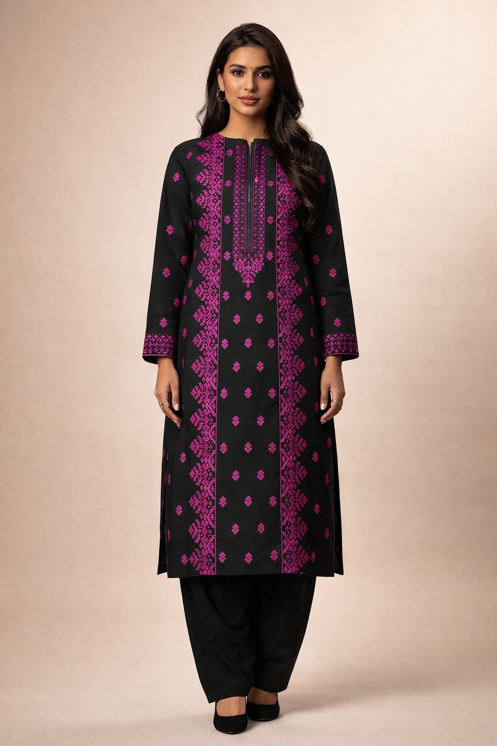 2 PIECE - EMBROIDERED LAWN SUIT SCV1-1521