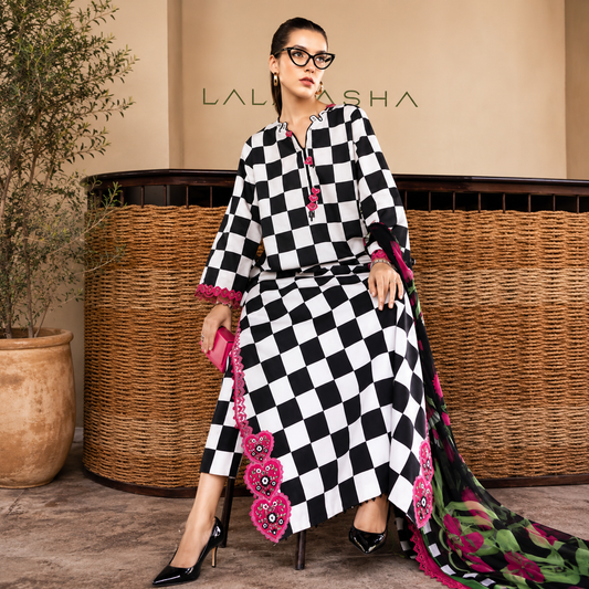 MARIA B LUXURY LAWN 3PC CHIFFON DOPATTA