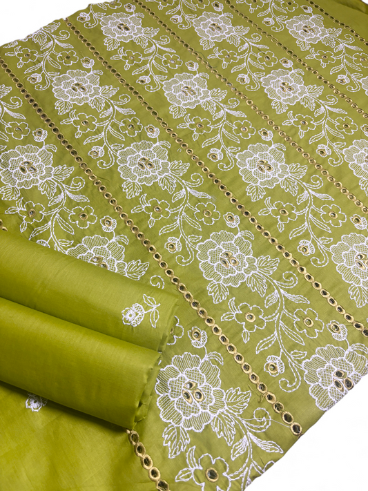 2 PIECE - EMBROIDERED LAWN SUIT SCV1-1753