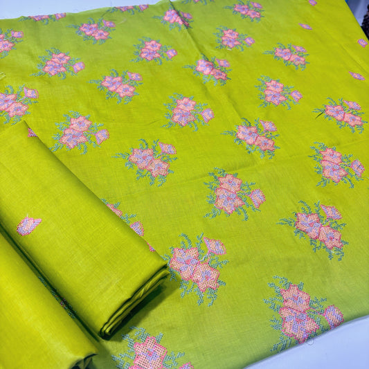 2 PIECE - EMBROIDERED LAWN SUIT SCV1-1707