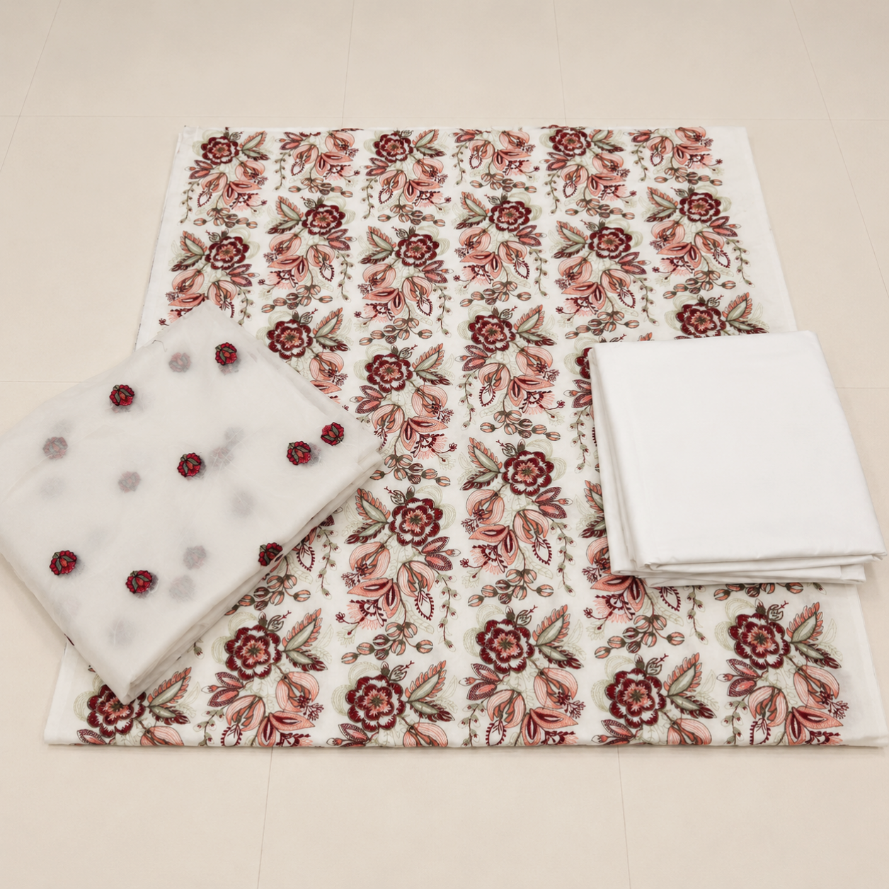 Bareeze lawn embroidered 3pc