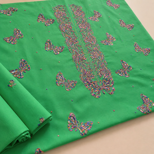 2 PIECE - EMBROIDERED LAWN SUIT SCV1-1827