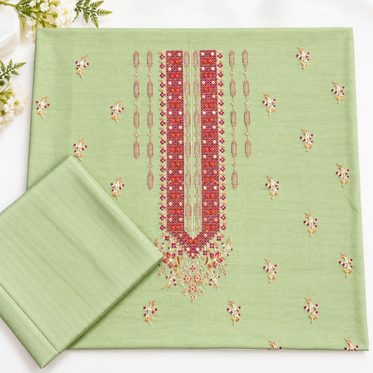 Pista Green Khaddar Embroidered 2-Piece Suit – Design 325