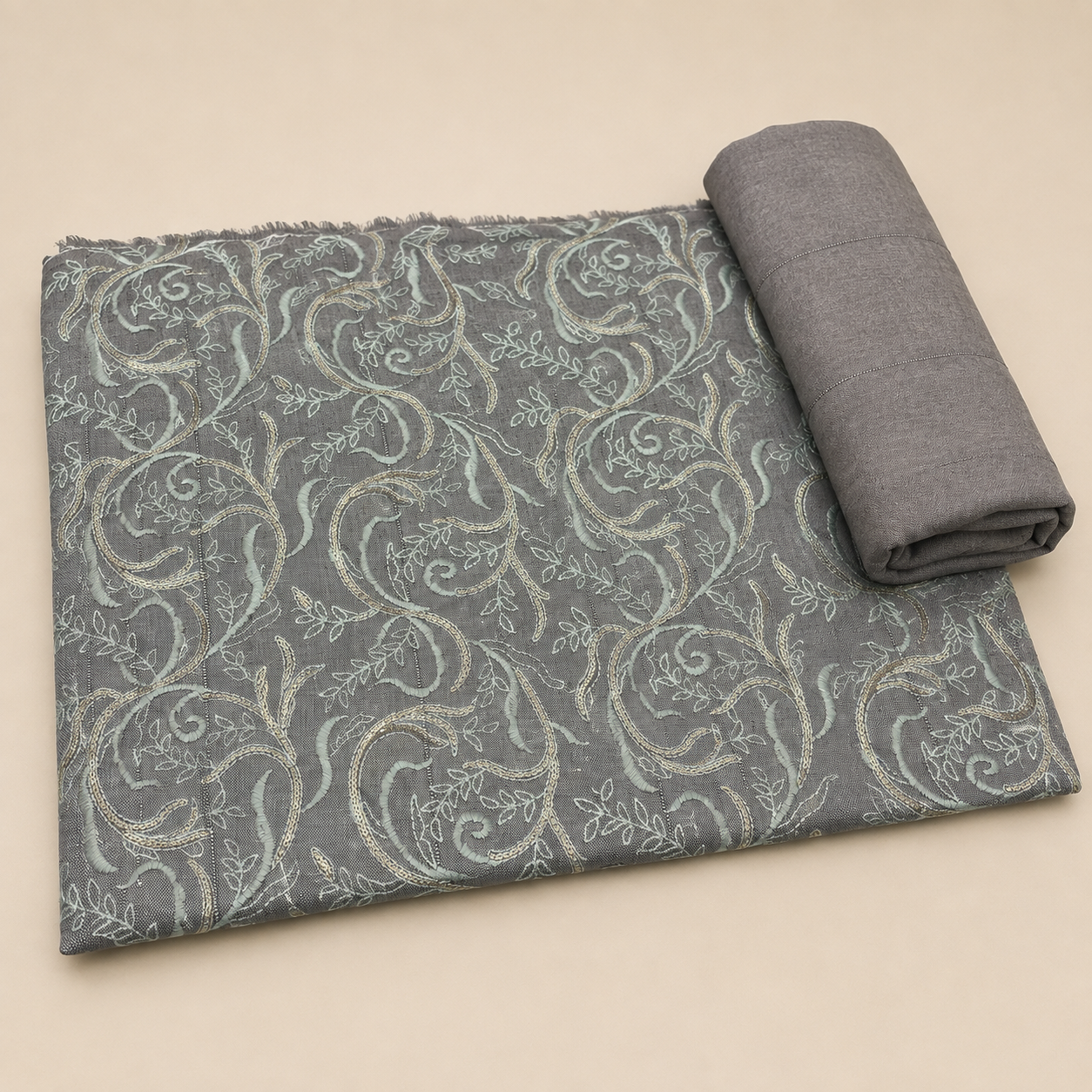 Bareeze khaddar wool embroidered 2pc