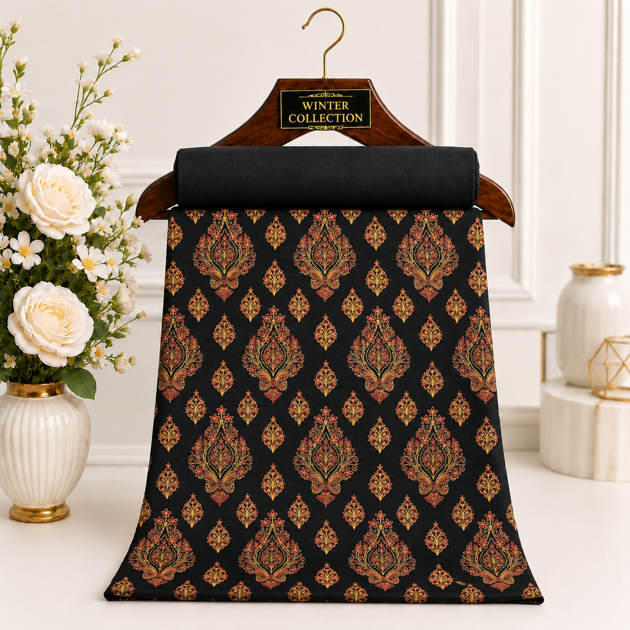 KHADDAR EMBROIDERED 2PC
