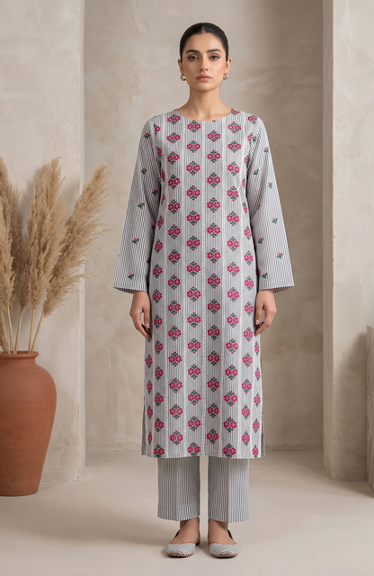 2 PIECE - PRINTED EMBROIDERED LAWN SUIT SCV2-239