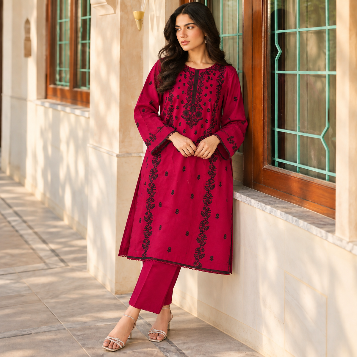 READY TO WEAR KARANDI 2PC EMBROIDERED WKS-15