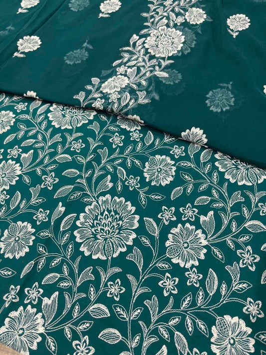 BAREEZE LAWN EMBROIDERED 3PC CHIFFON DOPATTA TZAJ-174