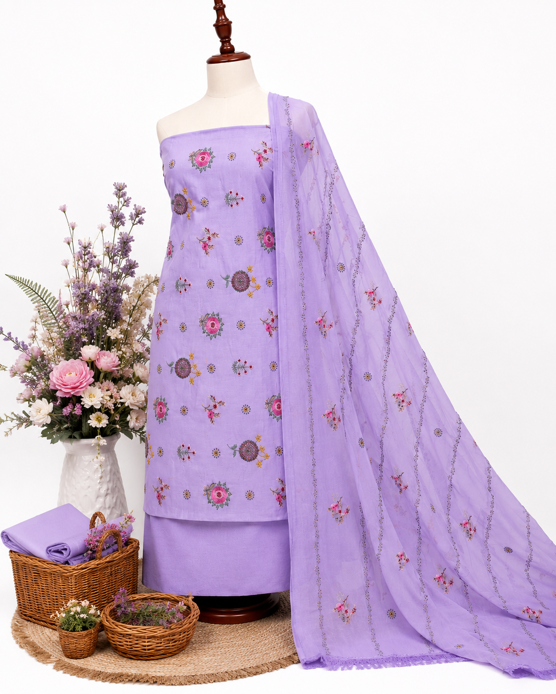 KARANDI EMBROIDERED 3-PIECE TZAJ-334