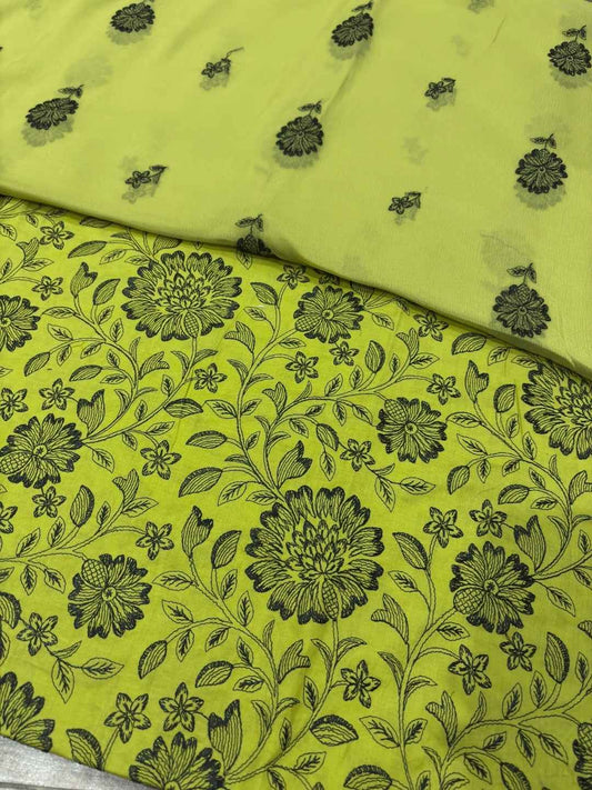 BAREEZE LAWN EMBROIDERED 3PC CHIFFON DOPATTA TZAJ-163