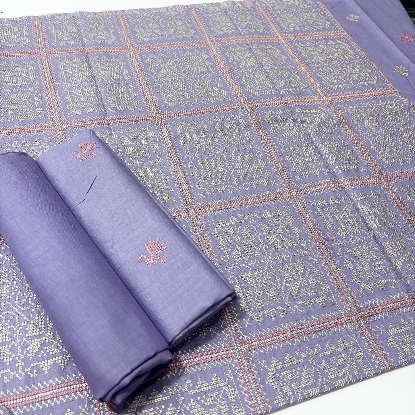 2 PIECE - EMBROIDERED LAWN SUIT SCV1-1683