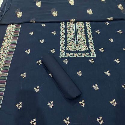 LAWN EMBROIDERED 3PC CHIFFON DOPATTA