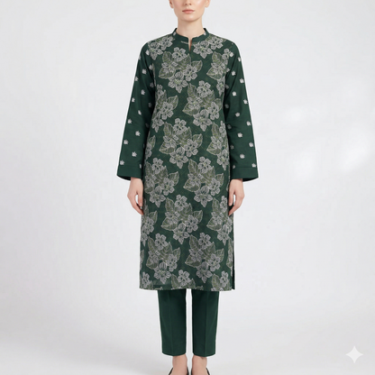 2 PIECE - EMBROIDERED LAWN SUIT SCV1-1780