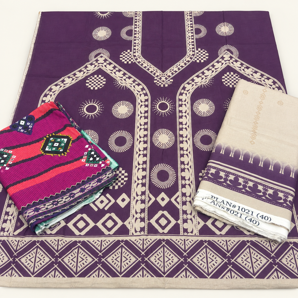 Phulkari marina printed 3pc