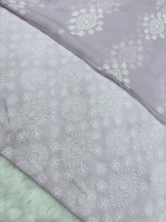 BAREEZE LAWN EMBROIDERED 3PC CHIFFON DOPATTA TZAJ-129