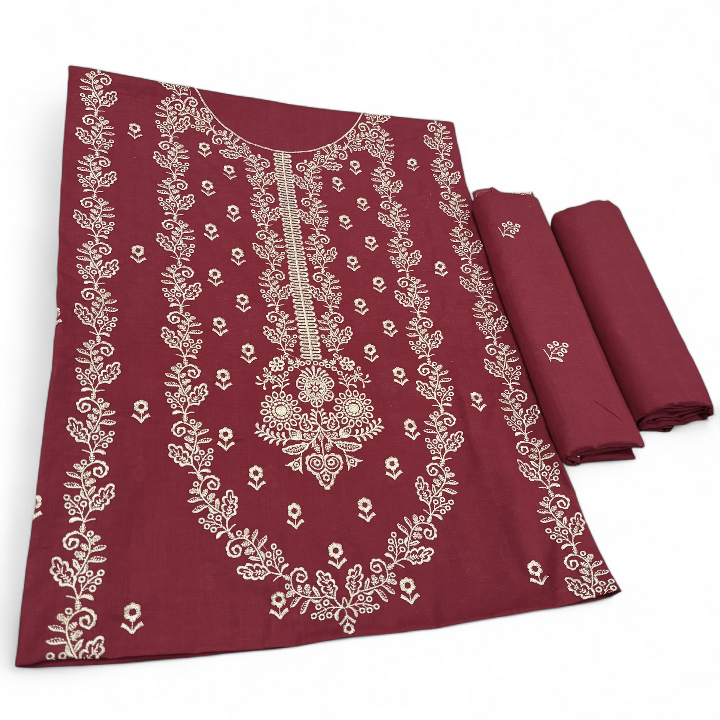 2 PIECE - EMBROIDERED LAWN SUIT SCV1-1629