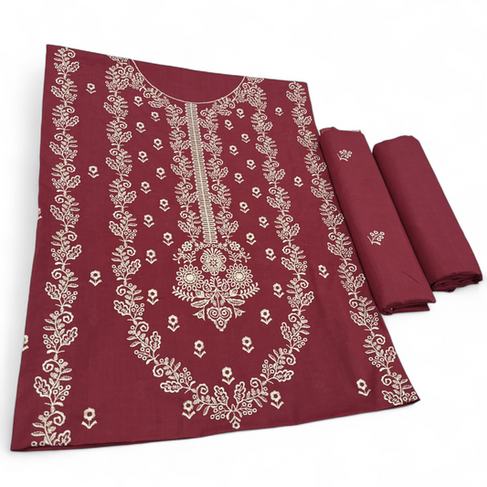 2 PIECE - EMBROIDERED LAWN SUIT SCV1-1629