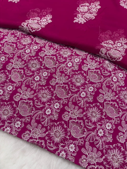 BAREEZE LAWN EMBROIDERED 3PC CHIFFON DOPATTA TZAJ-154