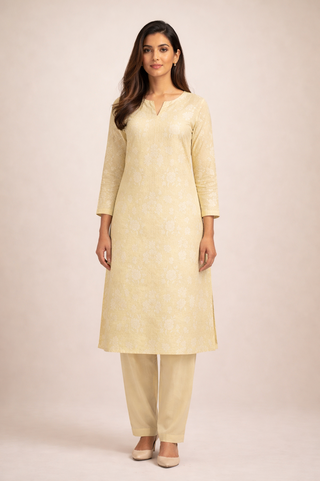 2 PIECE - EMBROIDERED LAWN SUIT SCV1-1538