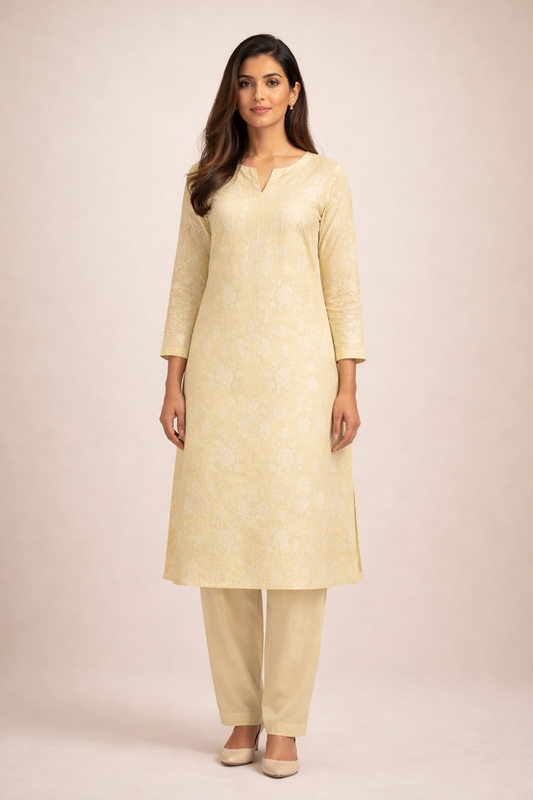 2 PIECE - EMBROIDERED LAWN SUIT SCV1-1538