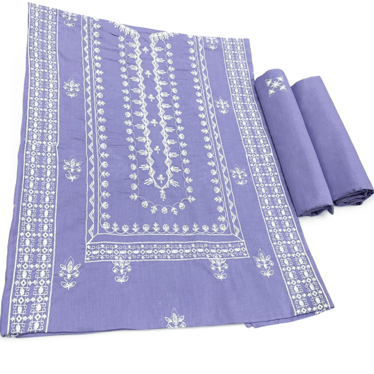 2 PIECE - EMBROIDERED LAWN SUIT SCV1-1738