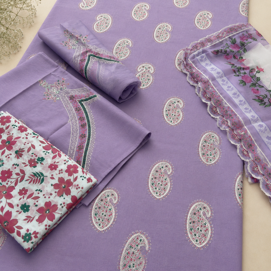 MARIA B LUXURY LAWN 3PC CHIFFON DOPATTA