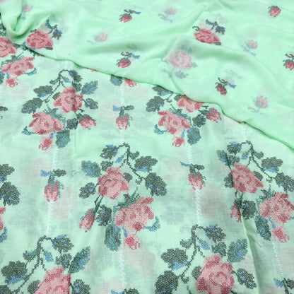 LAWN EMBROIDERED 3PC CHIFFON DOPATTA