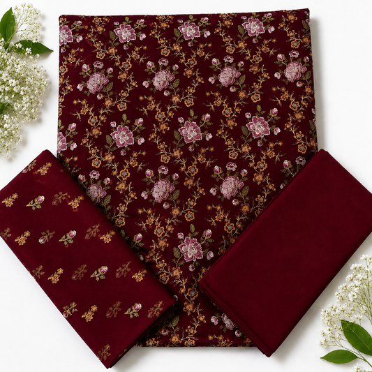 KARANDI EMBROIDERED 3-PIECE TZAJ-312