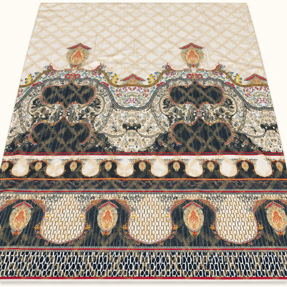 Jacquard cambric printed shirt