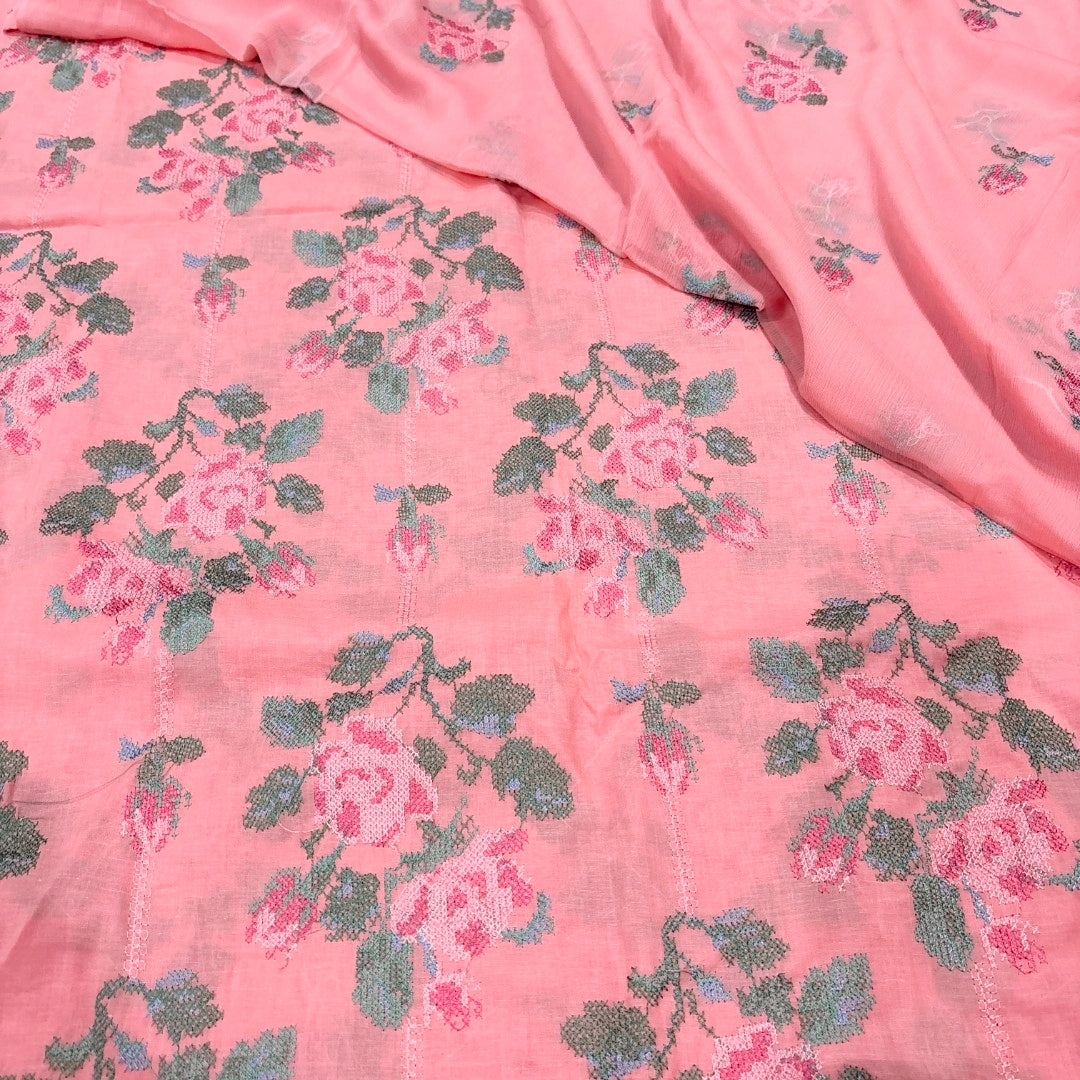 LAWN EMBROIDERED 3PC CHIFFON DOPATTA