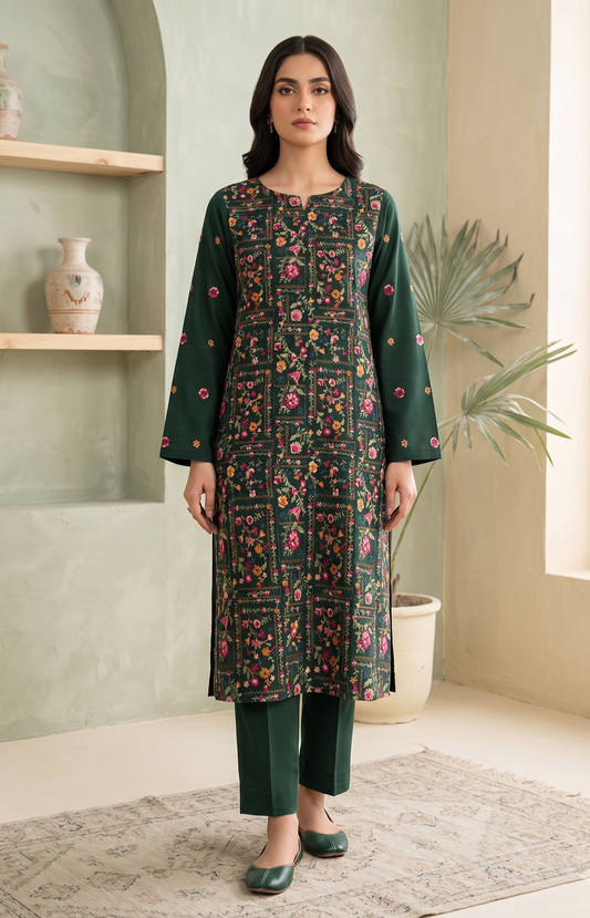 2 PIECE - EMBROIDERED LAWN SUIT SCV1-1813