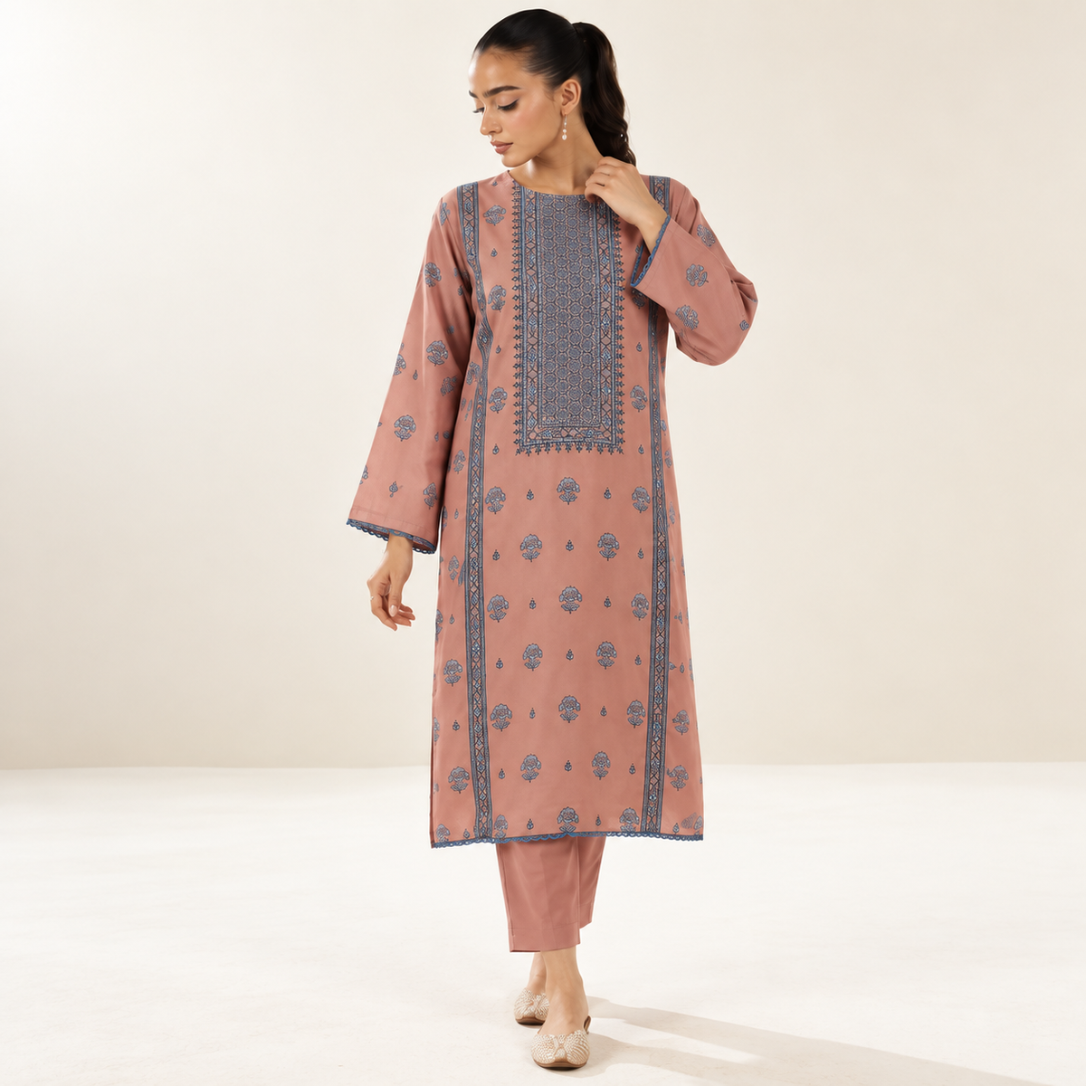 READY TO WEAR KARANDI 2PC EMBROIDERED WKS-14