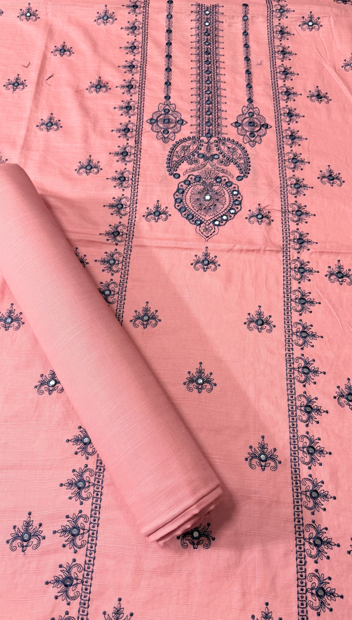 Peach Khaddar Embroidered 2-Piece Suit – Design 192 – Image 1 | TANIAZE