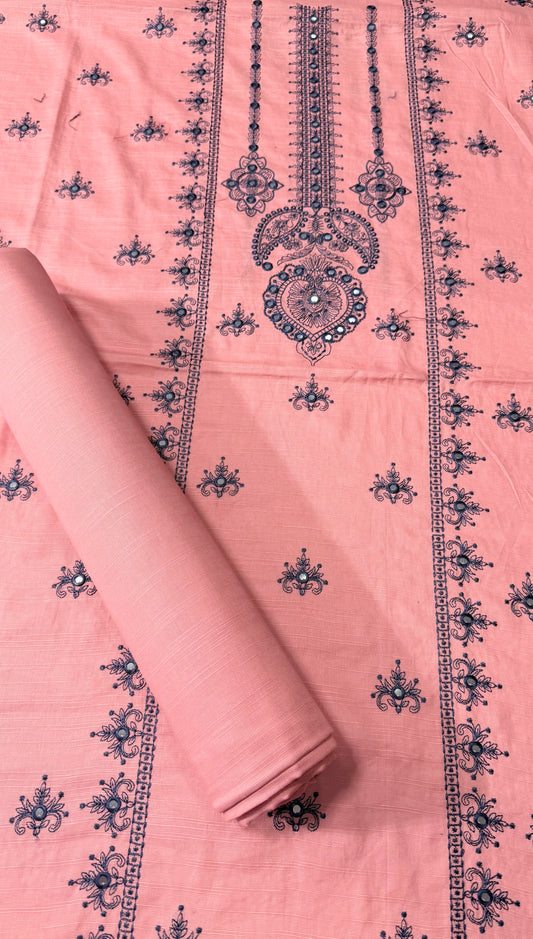 Peach Khaddar Embroidered 2-Piece Suit – Design 192 – Image 1 | TANIAZE
