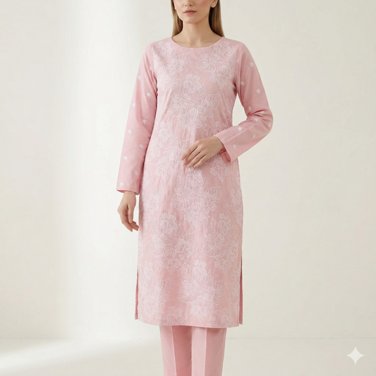 2 PIECE - EMBROIDERED LAWN SUIT SCV1-1777