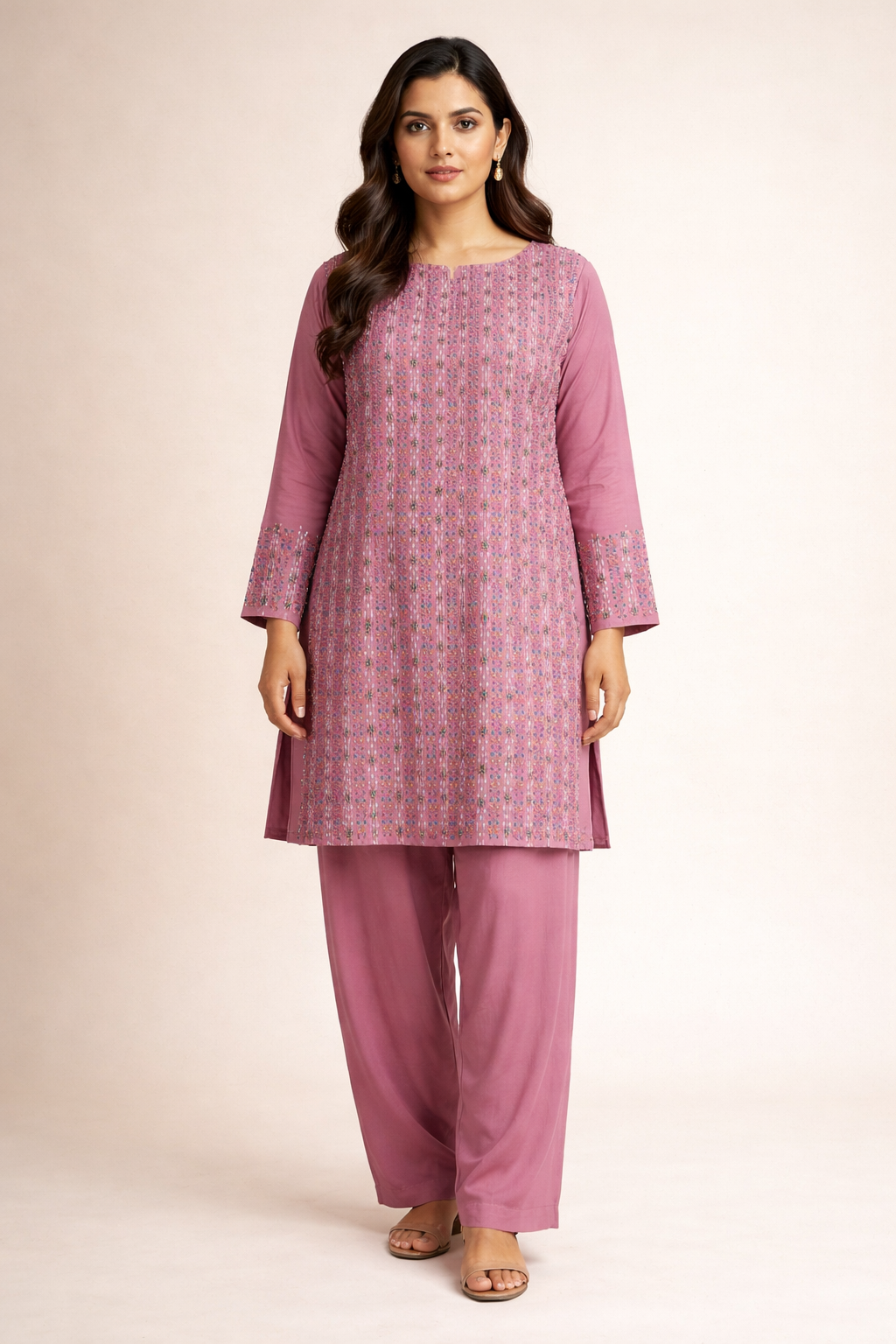2 PIECE - EMBROIDERED LAWN SUIT SCV1-1535