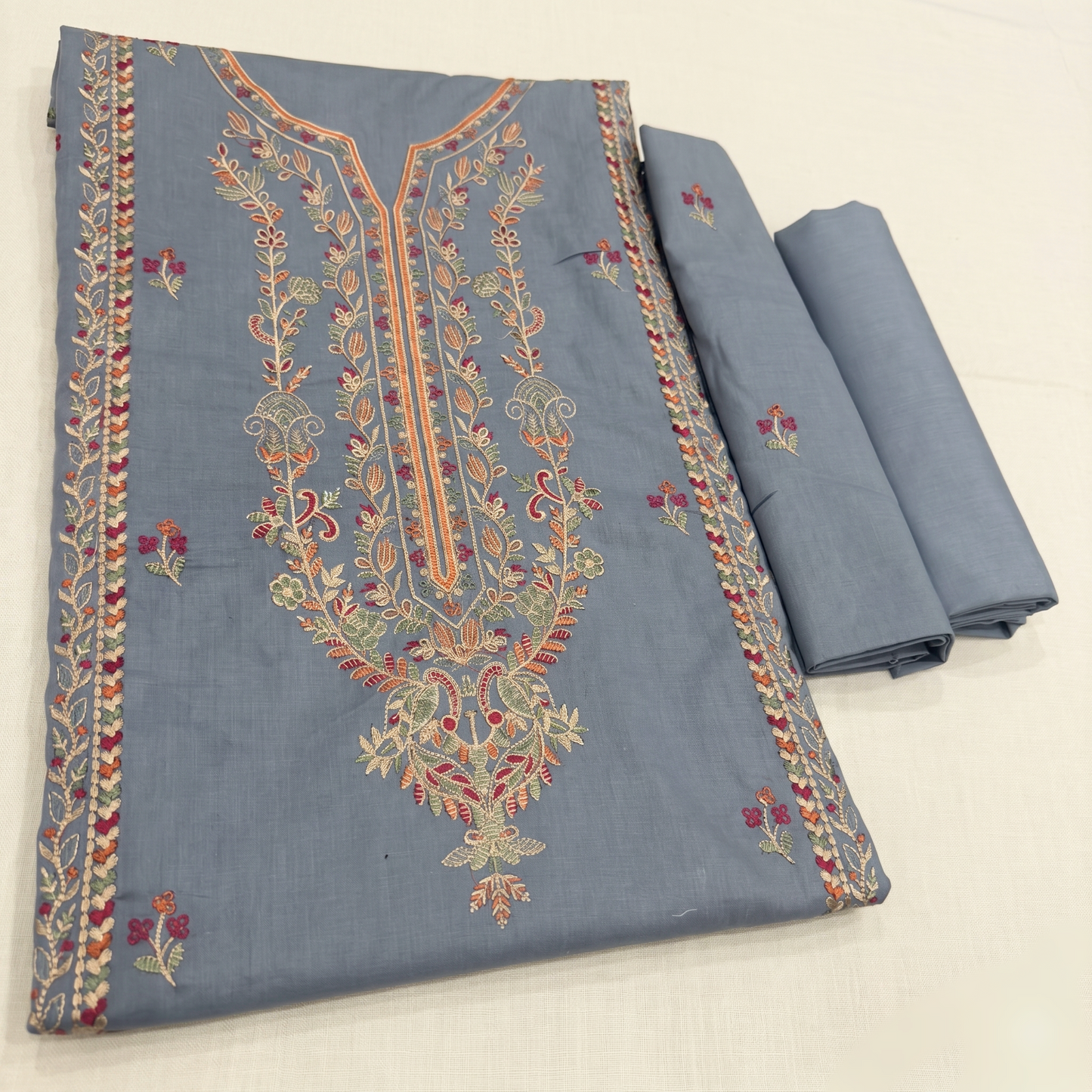 2 PIECE - EMBROIDERED LAWN SUIT SCV1-1808