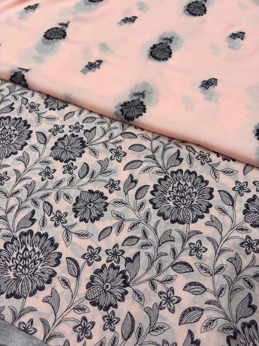 BAREEZE LAWN EMBROIDERED 3PC CHIFFON DOPATTA TZAJ-161