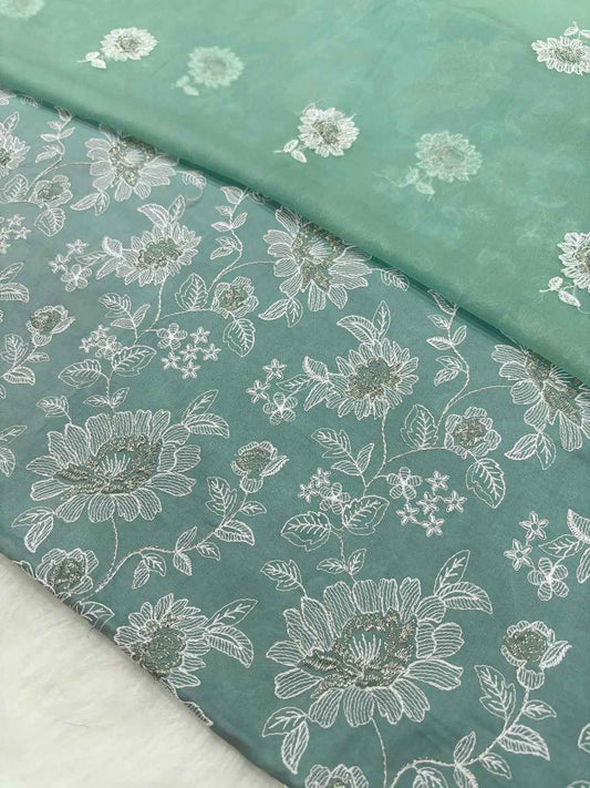 BAREEZE LAWN EMBROIDERED 3PC CHIFFON DOPATTA TZAJ-142