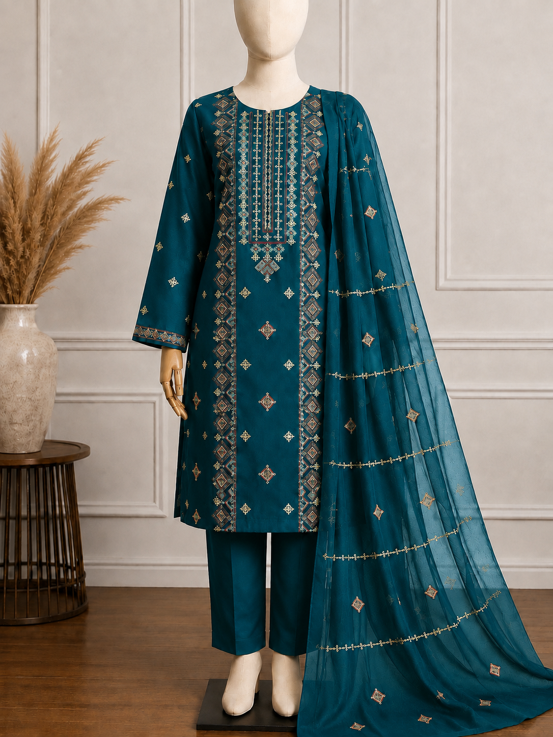 KARANDI EMBROIDERED 3-PIECE TZAJ-395