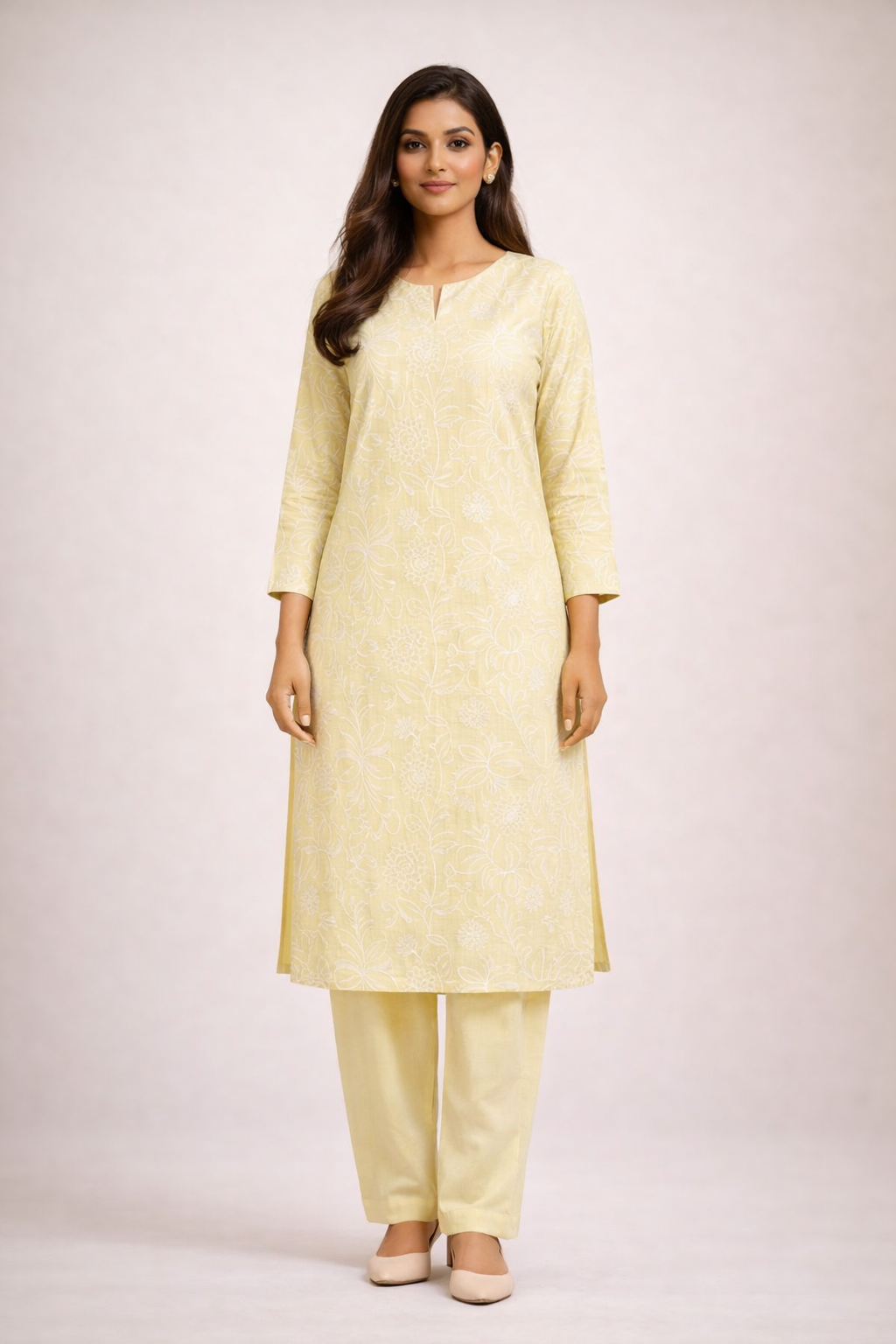2 PIECE - EMBROIDERED LAWN SUIT SCV1-1540