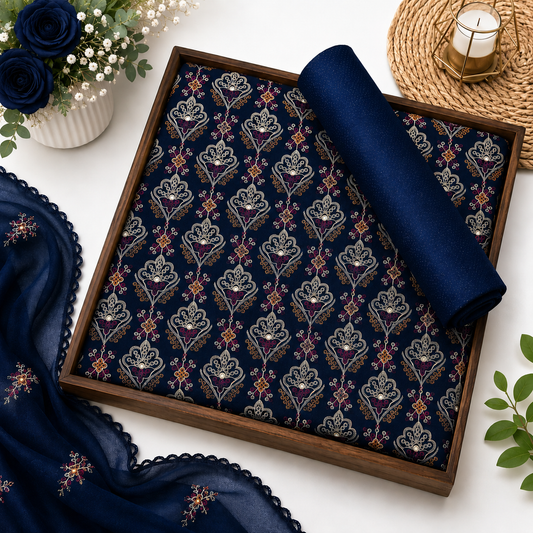 KARANDI EMBROIDERED 3-PIECE TZAJ-332
