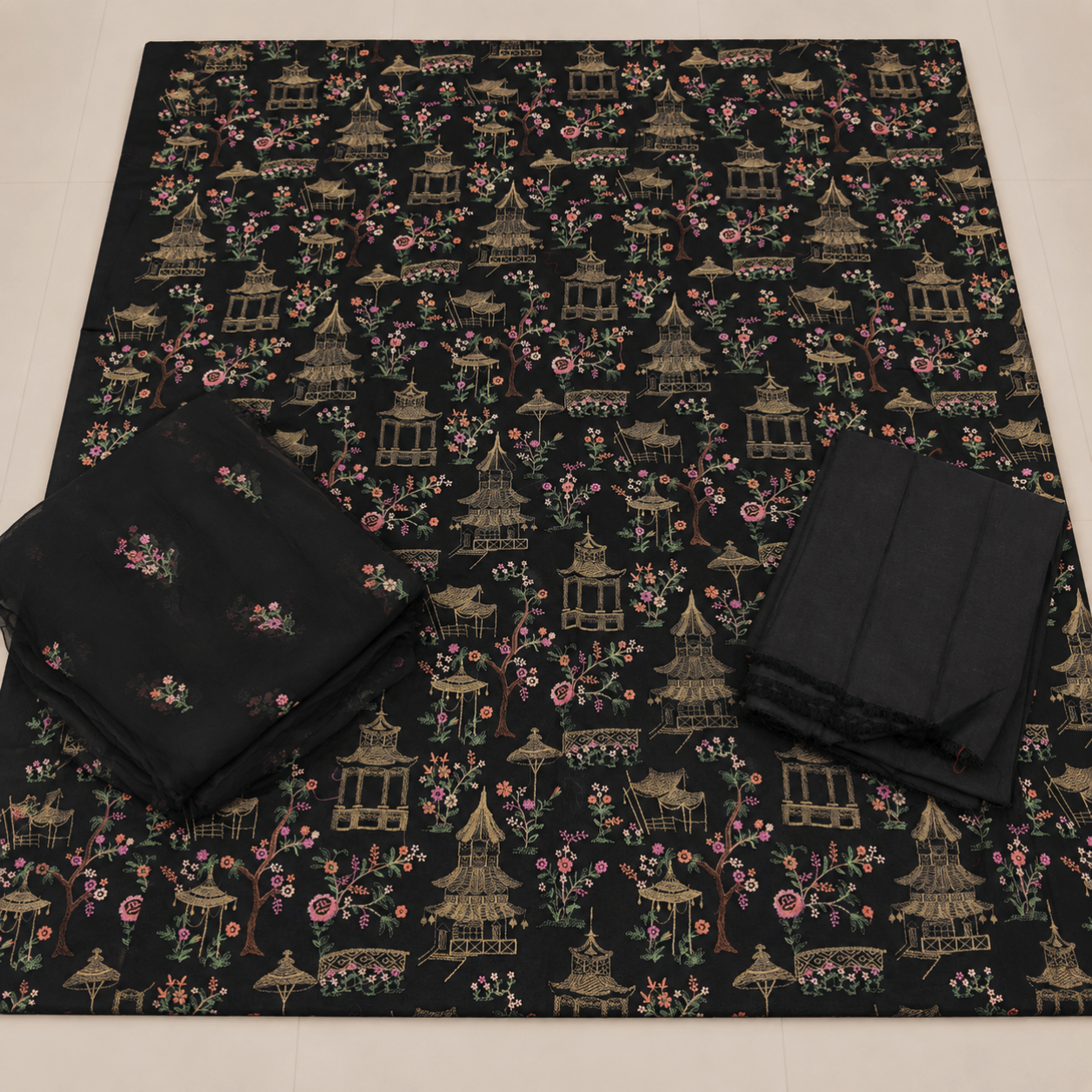 Bareeze karandi embroidered 3pc