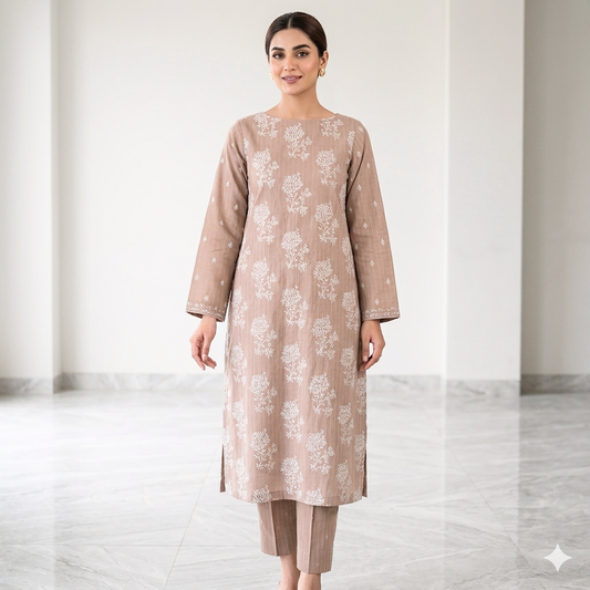 2 PIECE - PRINTED EMBROIDERED LAWN SUIT SCV2-203