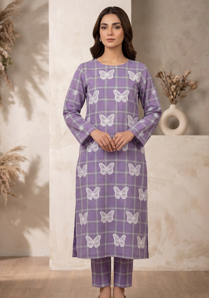 2 PIECE - PRINTED EMBROIDERED LAWN SUIT SCV2-233
