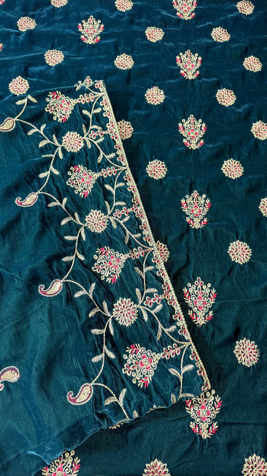 VELVET EMBROIDERED 3-PIECE TZAJ-218