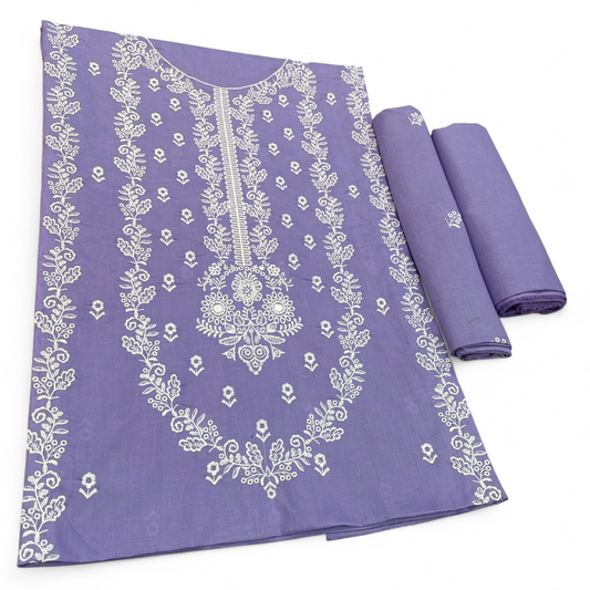 2 PIECE - EMBROIDERED LAWN SUIT SCV1-1628