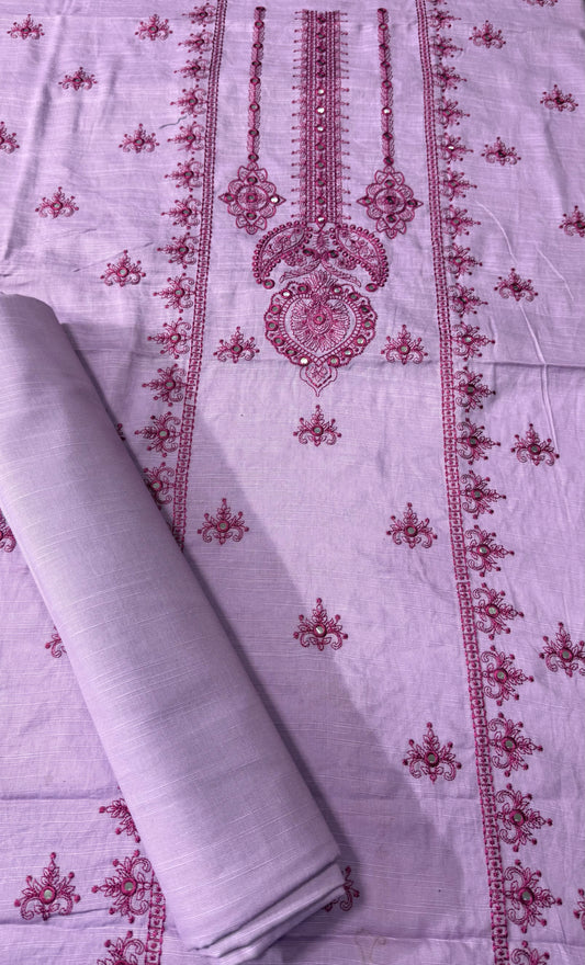 Lilac Khaddar Embroidered 2-Piece Suit – Design 189 – Image 1 | TANIAZE